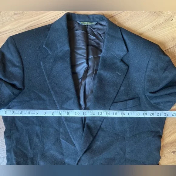 NWOT Vintage 100% Cashmere Black Blazer- Size 41/42